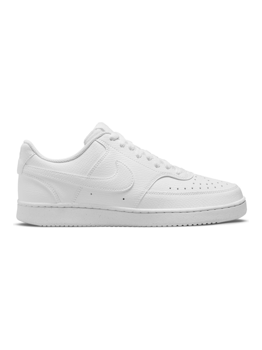 Nike White Court Vision Low-Top Leather Sneakers